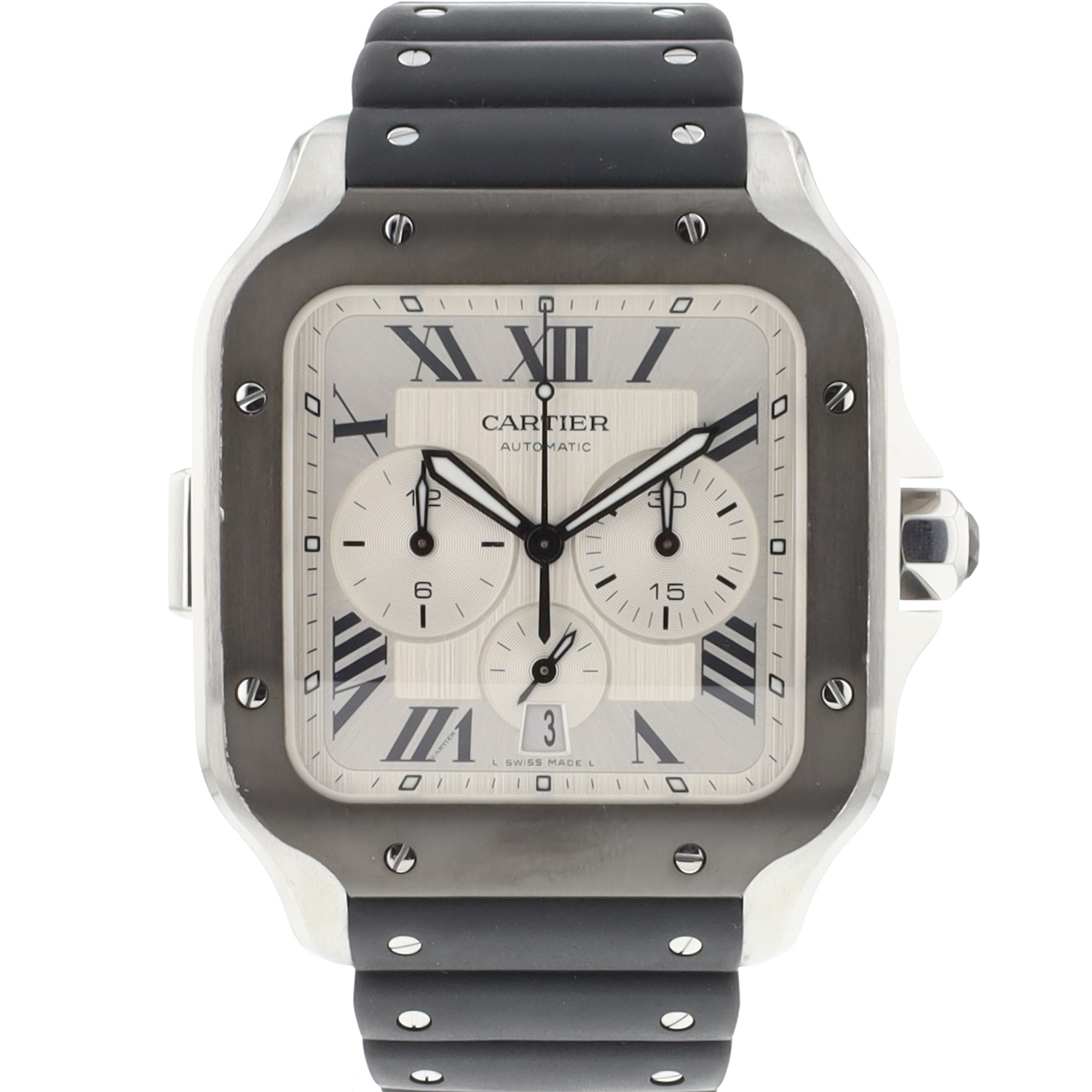 Santos XL Chronograph Silver Dial