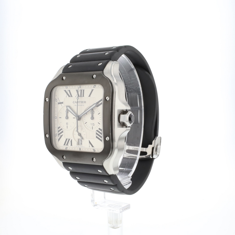 Santos XL Chronograph Silver Dial
