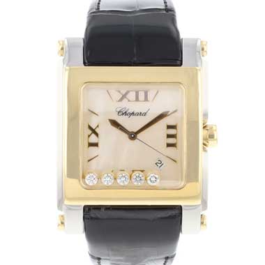 Chopard - Happy Sport Square MoP Dial Steel Yellow Gold Diamonds