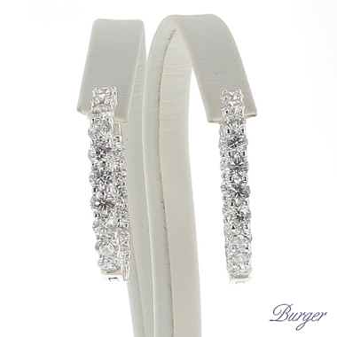 Diverse - 18K 0.750 White Gold Earrings with Diamonds 1