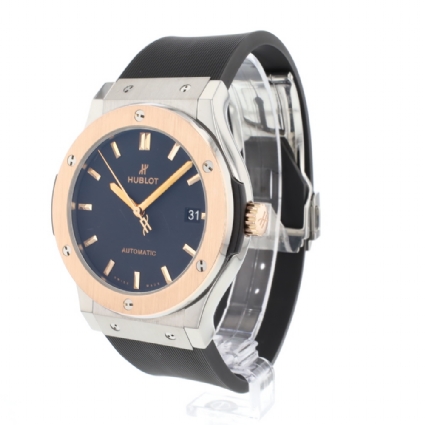 Classic Fusion 45MM Steel Rose Gold Black Dial