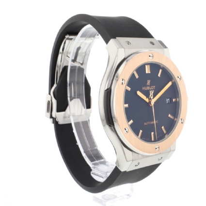 Classic Fusion 45MM Steel Rose Gold Black Dial