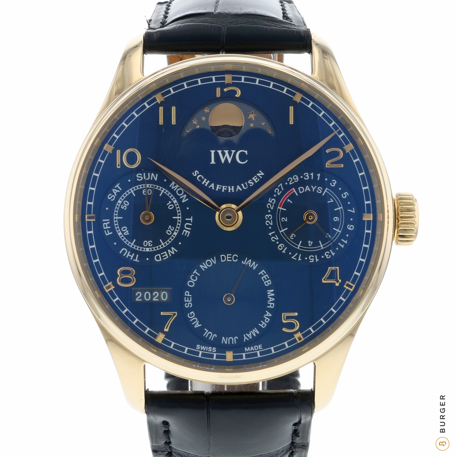 Portugieser Perpetual Calendar Rose Gold Blue Limited - IWC - Sold watches  - Juwelier Burger