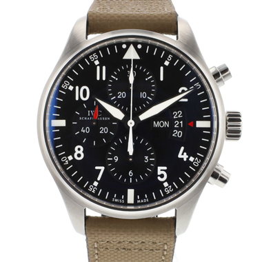IWC - Pilot's Watch Chronograph Day-Date 43 Steel Black Dial