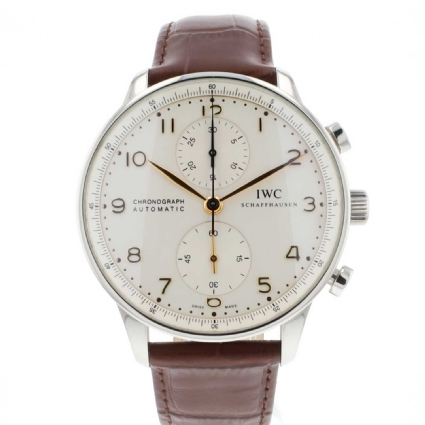 Portugieser Chronograph Stainless Steel / Gold Numerals