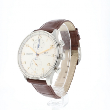 Portugieser Chronograph Stainless Steel / Gold Numerals