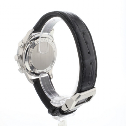 Portugieser Chronograph Stainless Steel / Silver Numerals Black Dial