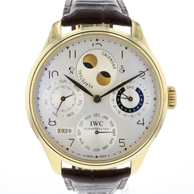 IWC - Portugieser Perpetual Calendar Silver Dial Yellow Gold