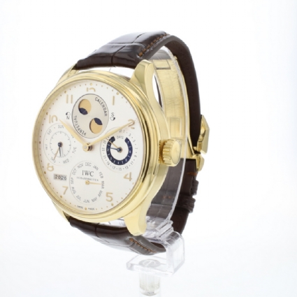 Portugieser Perpetual Calendar Silver Dial Yellow Gold