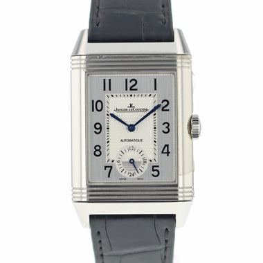 Jaeger LeCoultre - Reverso Classic Large Home Time Duoface Steel Automatique NEW!