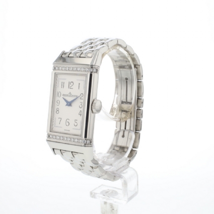 Reverso One Quartz Diamonds Whie Arabic Dial
