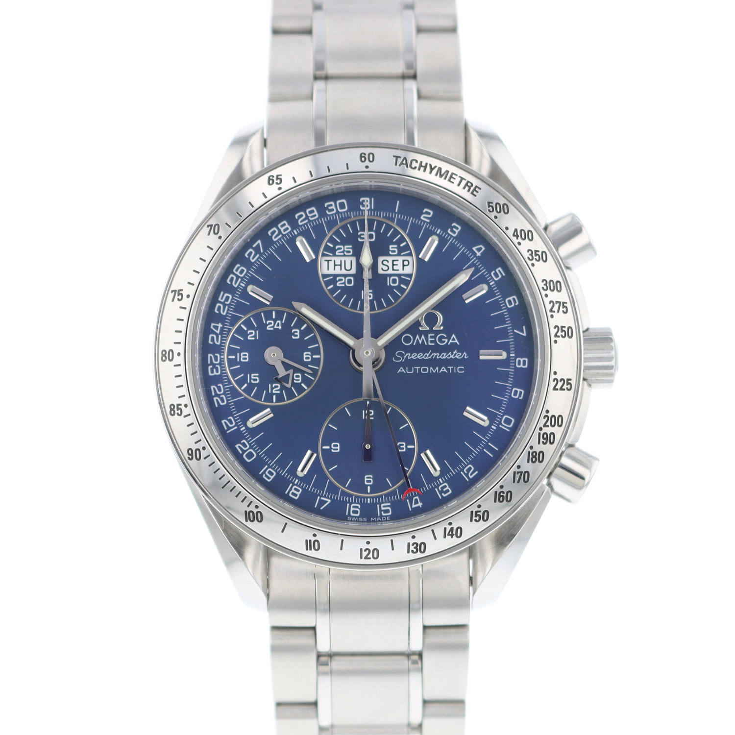 Speedmaster Triple Date Day Date Blue 