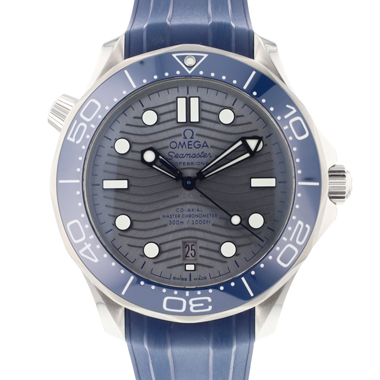 Omega - Seamaster Diver 300M Master Co-Axial Blue / Grey Wave Dial NEW 2024