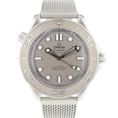 Omega - Seamaster Diver 300M Brushed Grey Dial Mesh NEW 2025