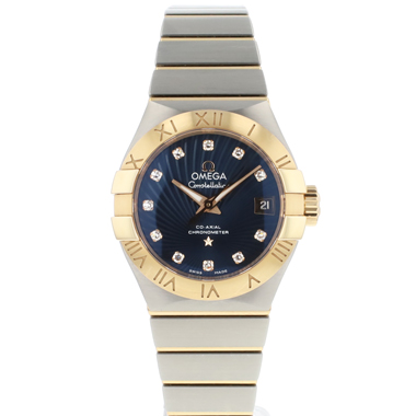 Omega - Constellation Rose Gold Blue Diamond Dial