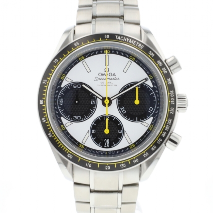 Speedmaster Racing Steel White Dial