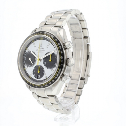 Speedmaster Racing Steel White Dial