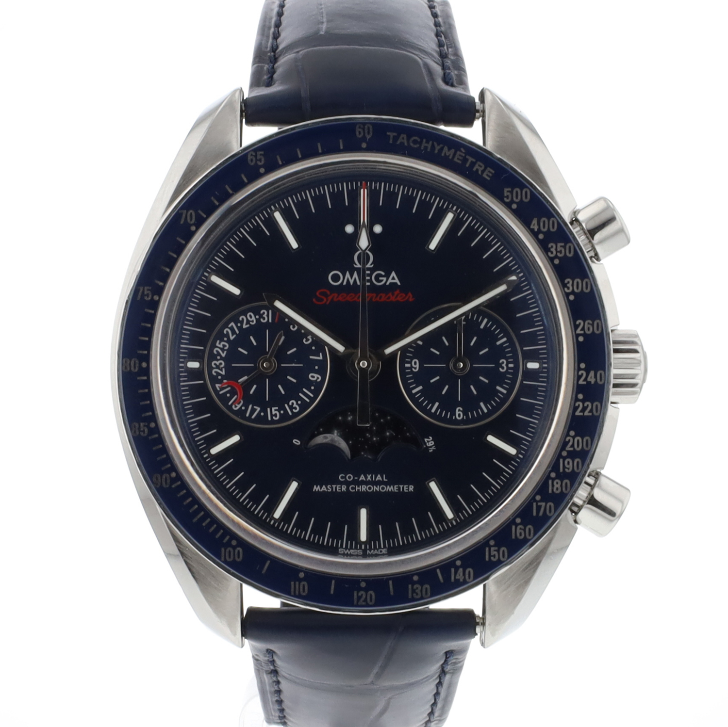 Speedmaster Moonphase Master Co-Axial Blue Dial Chronograph