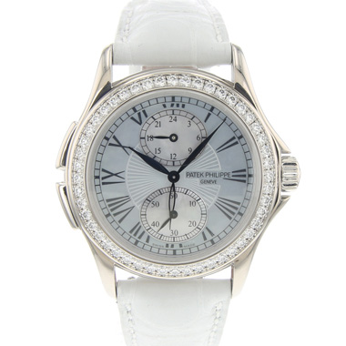 Patek Philippe - Calatrava Travel Time 18 K White Gold Diamonds