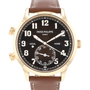 Patek Philippe - Calatrava Pilot Travel Time 42 Rose Gold Brown Dial
