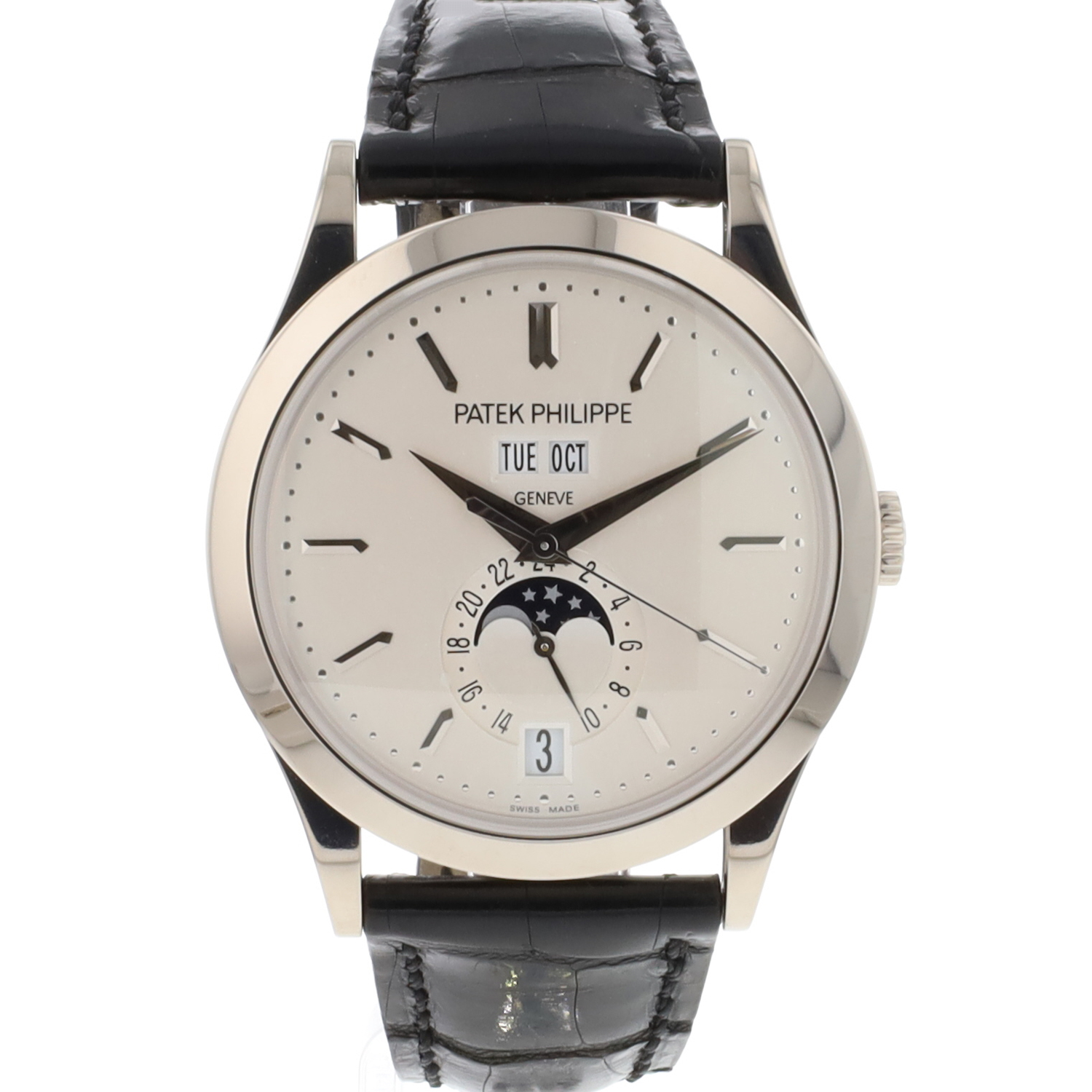 Annual Calendar White Gold Silver Dial