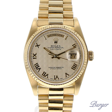 Rolex - Day-Date Yellow Gold Pyramid Dial