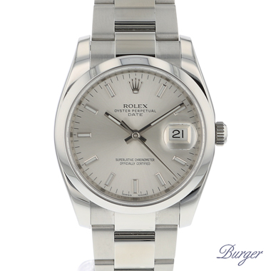 Rolex - Oyster Perpetual Date 34 Silver