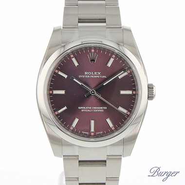 Rolex - Oyster Perpetual 34 Red Grape NEW