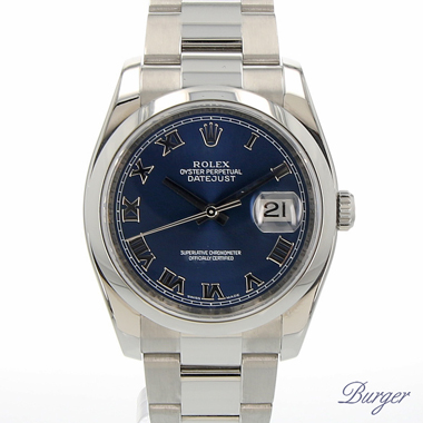 Rolex - Datejust 36 Domed Oyster Blue Roman