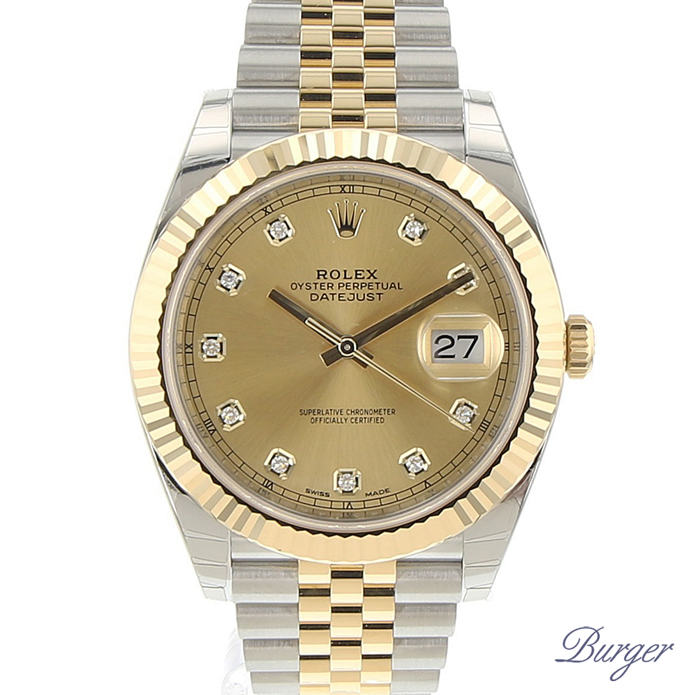 Datejust 41 Rolesor Yellow Fluted / Jubilee / Champagne Diamond NEW