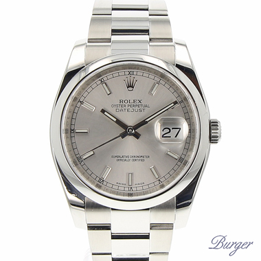 Rolex - Datejust 36 Stainless Steel Domed Silver