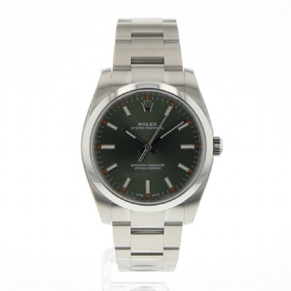 rolex oyster perpetual 34mm green