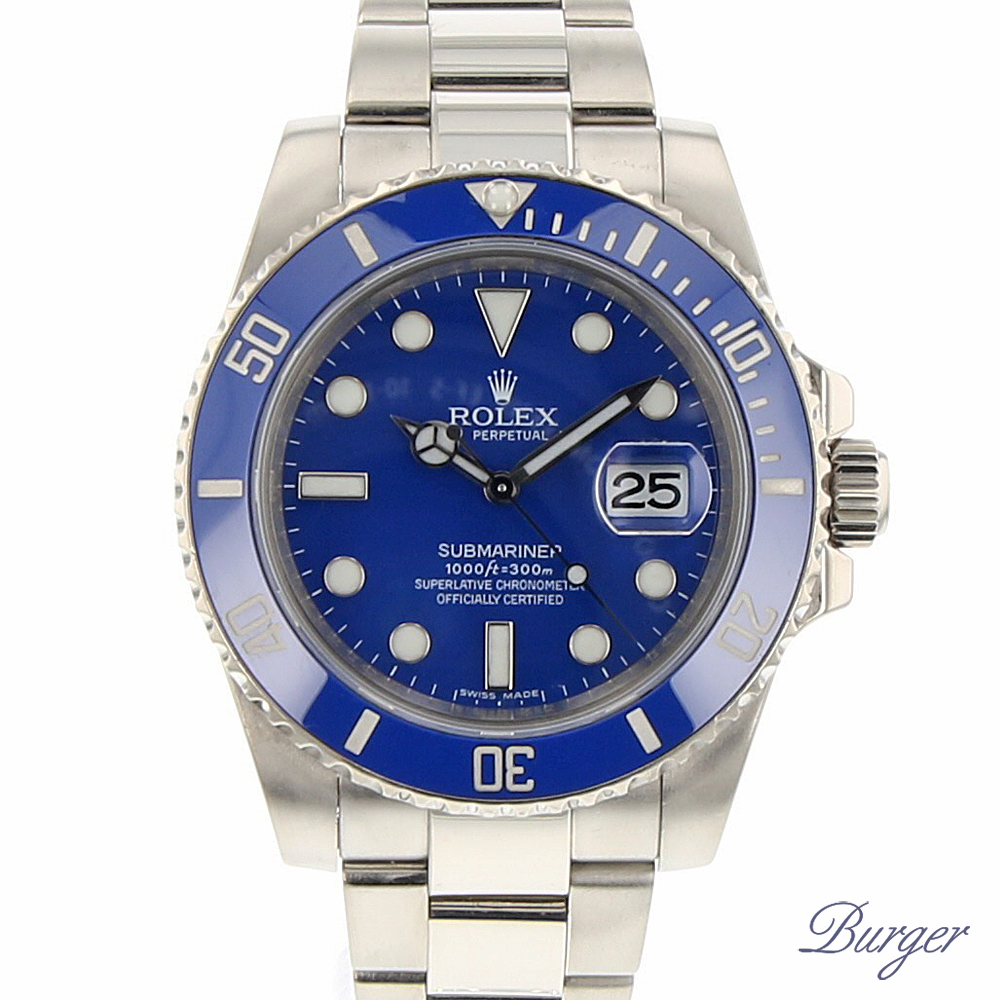 Submariner Date White Gold / Blue / Cerachrom - Rolex - Verkochte horloges  - Juwelier Burger