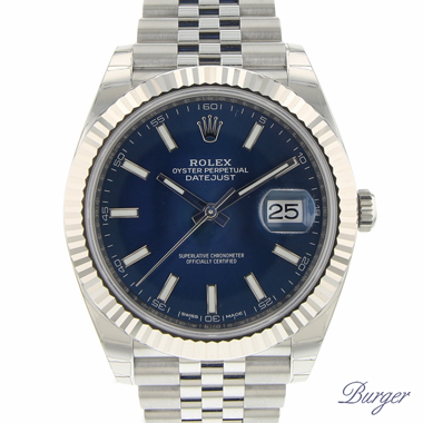 Rolex - Datejust 41 Fluted Jubilee Blue Dial NEW