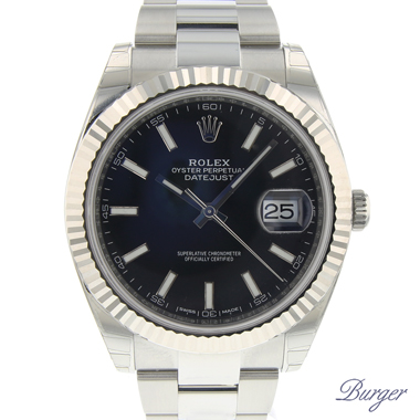 Rolex - Datejust 41 Steel Fluted Oyster Black NEW!