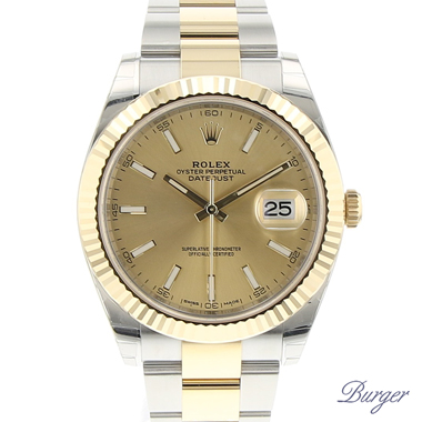 Rolex - Datejust 41 Gold/Steel Rolesor Fluted Champagne NEW!