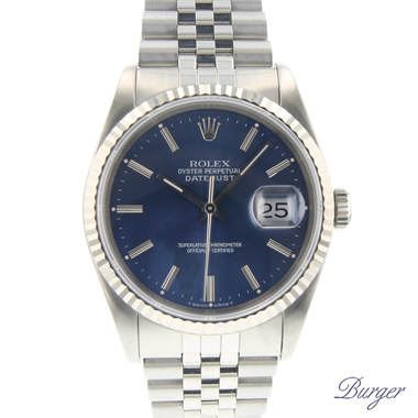 Rolex - Datejust 36 Fluted jubilee Blue Dial