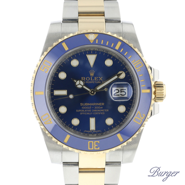 Rolex - Submariner Date Steel / Gold  Blue SUNBURST DIAL
