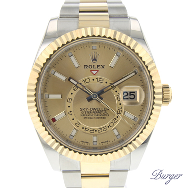 Rolex - Sky-Dweller Steel/Gold Champagne Dial NEW