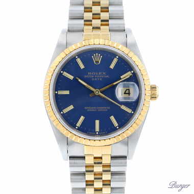 Rolex - Date Gold/Steel Blue Jubilee NOS Condition!