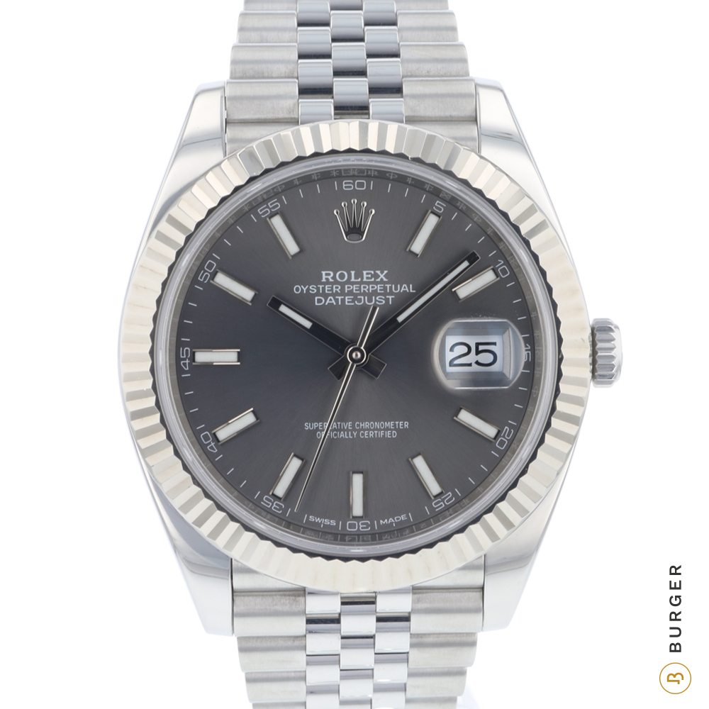 rolex datejust rhodium dial