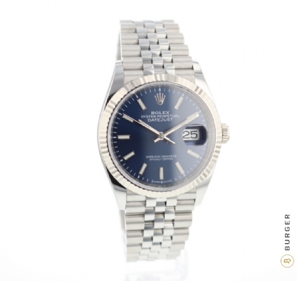 rolex datejust blue dial jubilee