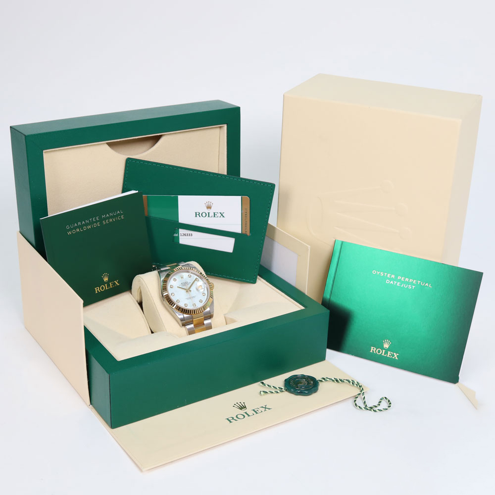 Datejust 41 Gold/Steel Fluted MOP Diamond Dial NEW - Rolex - Sold ...