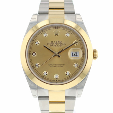 Rolex - Datejust 41 Gold/Steel Diamond Dial NEW