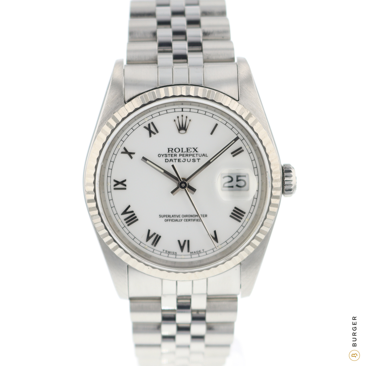 rolex datejust jubilee white dial