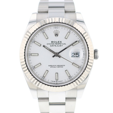 Rolex - Datejust 41 Fluted White Dial