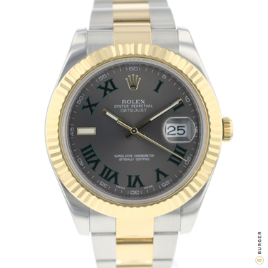 Rolex - Datejust II Gold/Steel Fluted Wimbledon Dial