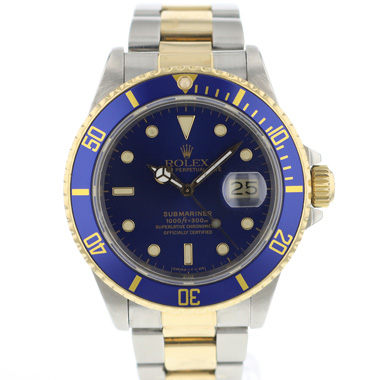 Rolex - Submariner Date Gold/steel 16803 Blue Dial