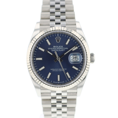 Rolex - Datejust 36 Fluted Jubilee Blue Dial 126234 NEW