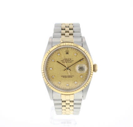 rolex datejust 36 steel and gold